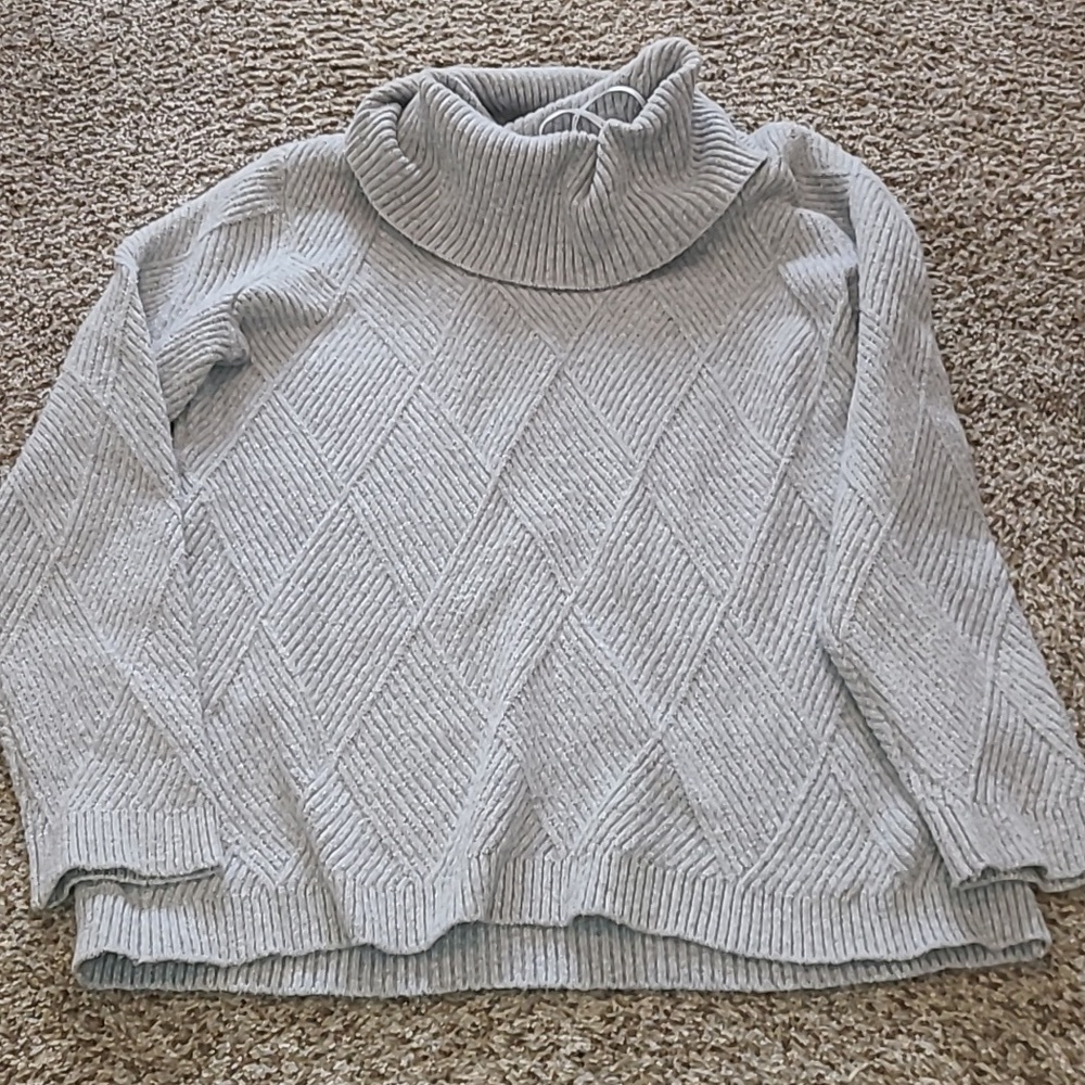 Calvin Klein Light Gray Cowl Neck Sweater